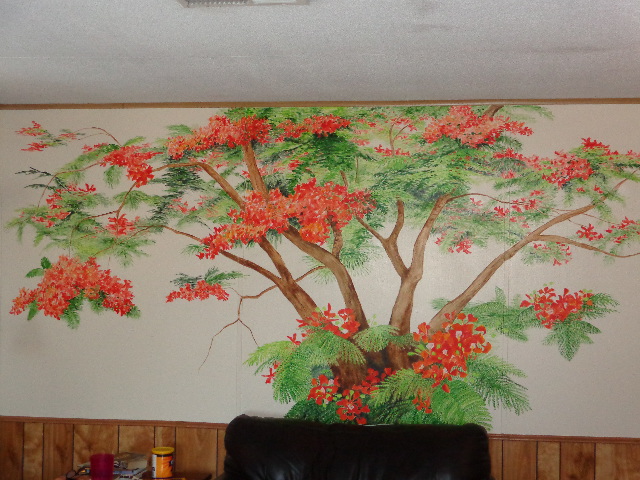 Family Tree Mural in livingroom